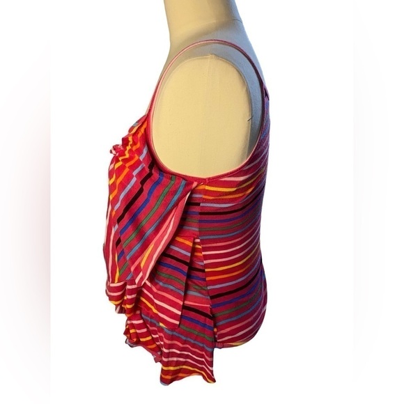 Bongo Layered Ruffled Front Top Size L - Picture 2 of 6